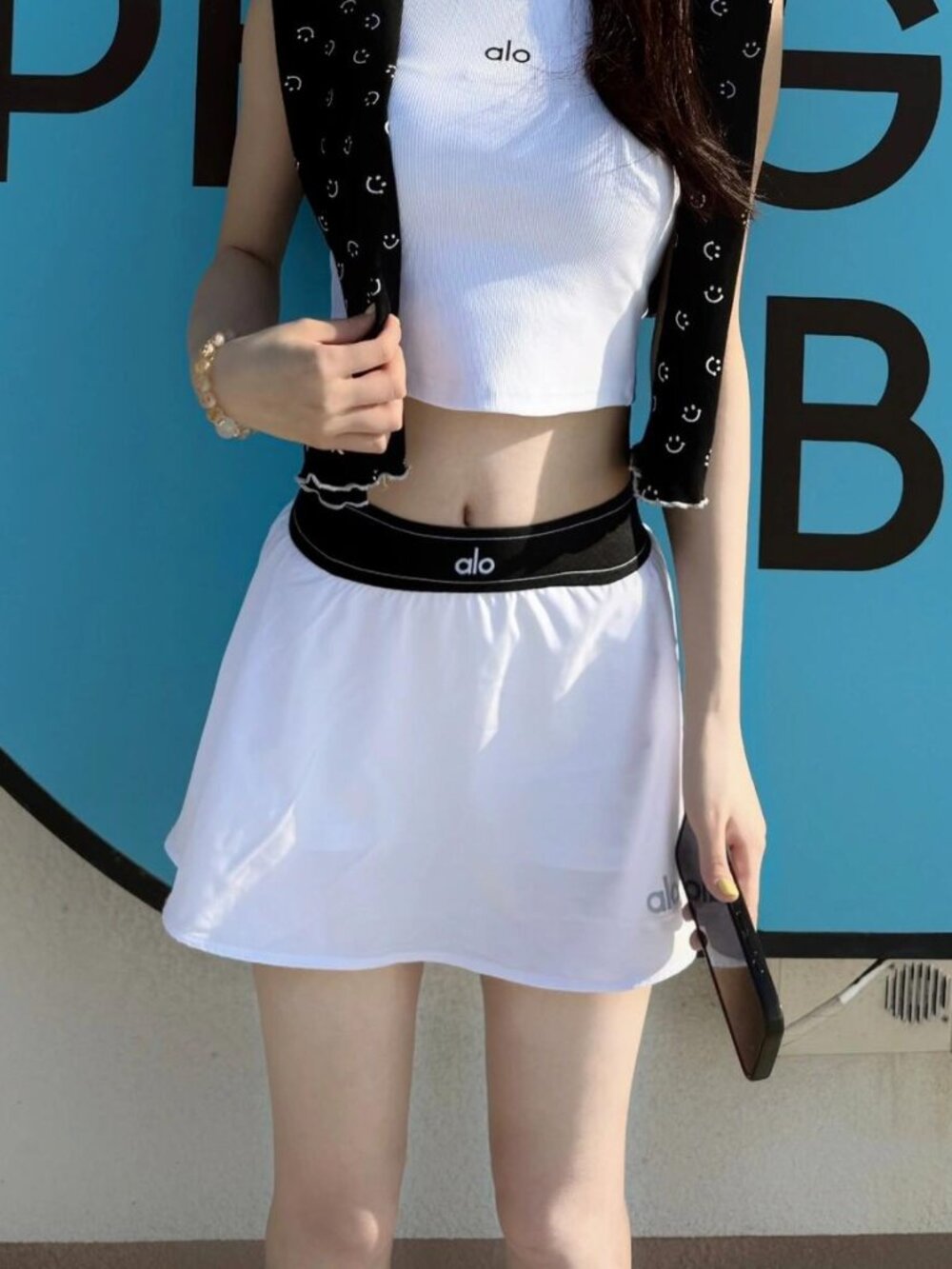ALO Yoga NWT🏆Match Point Tennis Skirt White Mini